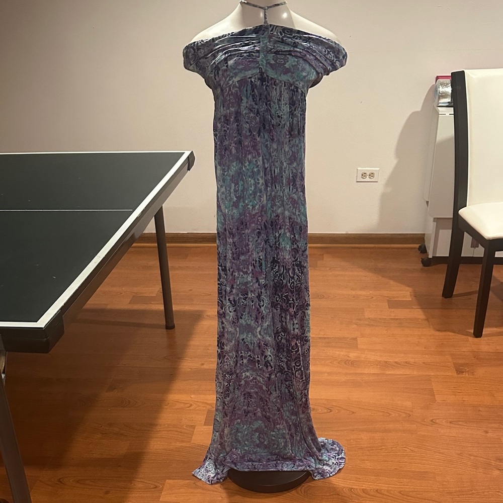 Faded Glory Strapless Purple and Blue Dress